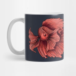 Coral Siamese fighting fish Mug